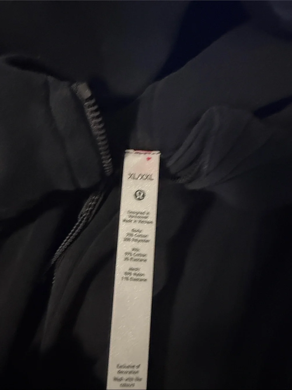 Lululemon Scuba Oversized Half Zip Hoodie Black cotton terry Sz XL/XXL